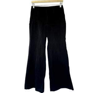 Banana Republic wool blend wide leg gray stretch pants women's size 2 career